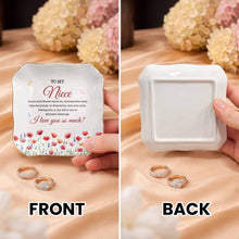 Load image into Gallery viewer, Personalized Ceramic Jewelry Dish Custom Name for Niece Gift
