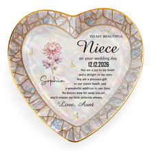 Load image into Gallery viewer, Personalized Heart Jewelry Dish Custom Name Gift for Niece
