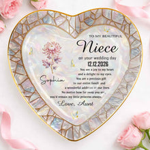 Load image into Gallery viewer, Personalized Heart Jewelry Dish Custom Name Gift for Niece

