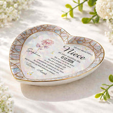 Load image into Gallery viewer, Personalized Heart Jewelry Dish Custom Name Gift for Niece
