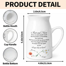 Load image into Gallery viewer, Custom Ceramic Flower Vase Birth Month Flowers Gift for Niece
