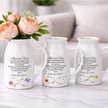 Load image into Gallery viewer, Custom Ceramic Flower Vase Birth Month Flowers Gift for Niece
