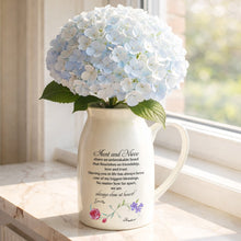 Load image into Gallery viewer, Custom Ceramic Flower Vase Birth Month Flowers Gift for Niece
