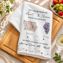Load image into Gallery viewer, Personalized Floral Kitchen Towel Custom Aunt Niece Gift
