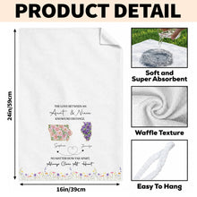 Load image into Gallery viewer, Personalized Floral Kitchen Towel Custom Aunt Niece Gift
