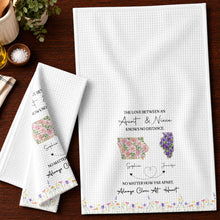 Load image into Gallery viewer, Personalized Floral Kitchen Towel Custom Aunt Niece Gift
