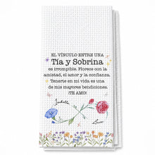Load image into Gallery viewer, Personalized Kitchen Towel Custom Name Aunt Niece Gift Floral
