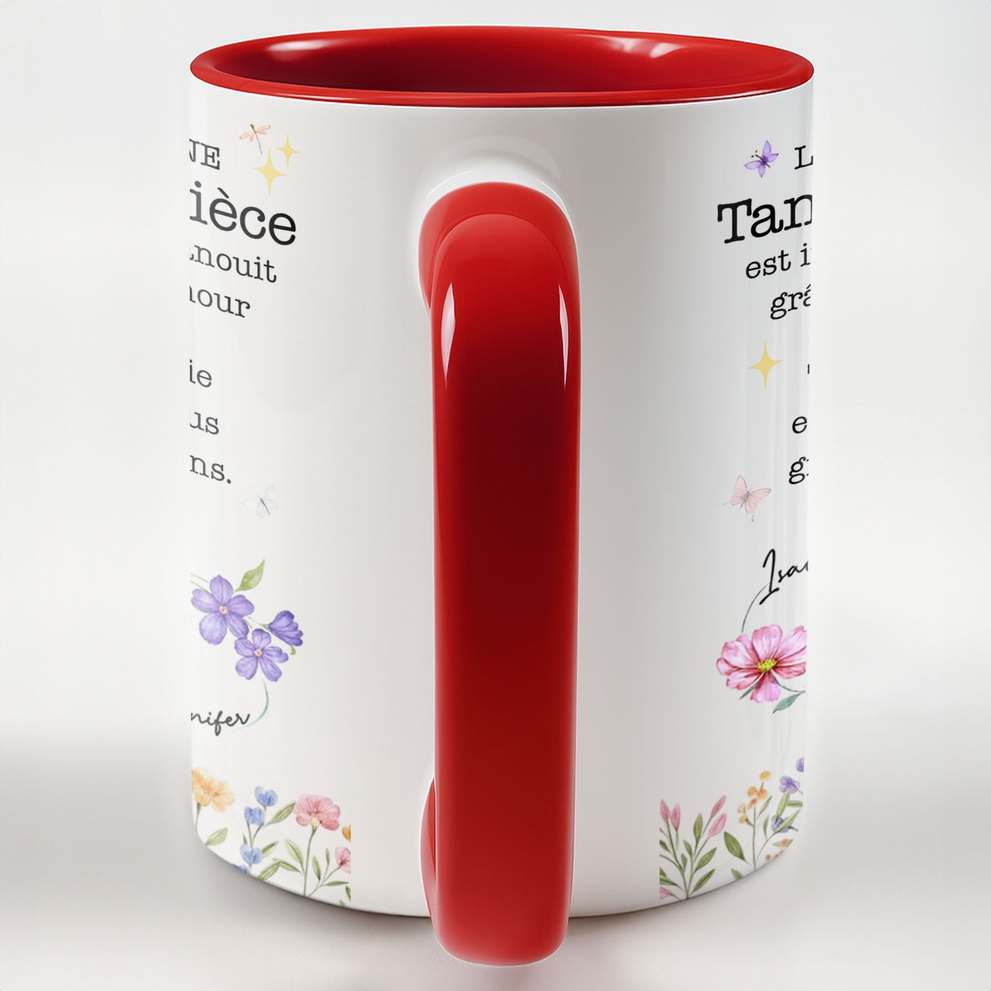 Personalized Infinity Birth Month Flowers Mug Gift for Niece