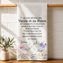 Load image into Gallery viewer, Personalized Kitchen Towel Birth Month Flowers Gift for Niece
