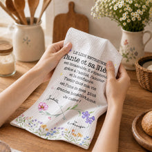Load image into Gallery viewer, Personalized Kitchen Towel Birth Month Flowers Gift for Niece

