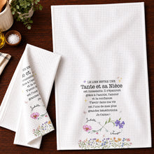 Load image into Gallery viewer, Personalized Kitchen Towel Birth Month Flowers Gift for Niece
