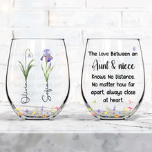 Load image into Gallery viewer, Personalized Stemless Wine Glass Custom Name Aunt Niece Gift
