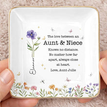 Load image into Gallery viewer, Personalized Ceramic Jewelry Dish Custom Aunt Niece Gift
