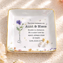 Load image into Gallery viewer, Personalized Ceramic Jewelry Dish Custom Aunt Niece Gift
