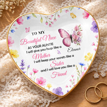 Load image into Gallery viewer, Personalized Heart Jewelry Dish Custom Name Gift for Niece
