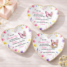 Load image into Gallery viewer, Personalized Heart Jewelry Dish Custom Name Gift for Niece
