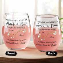 Load image into Gallery viewer, Personalized Stemless Wine Glass Birth Month Flowers Gift for Niece
