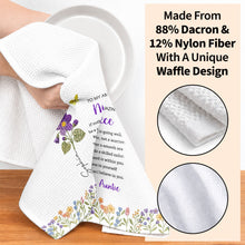 Load image into Gallery viewer, Personalized Kitchen Towel Custom Gift for Niece with Flowers

