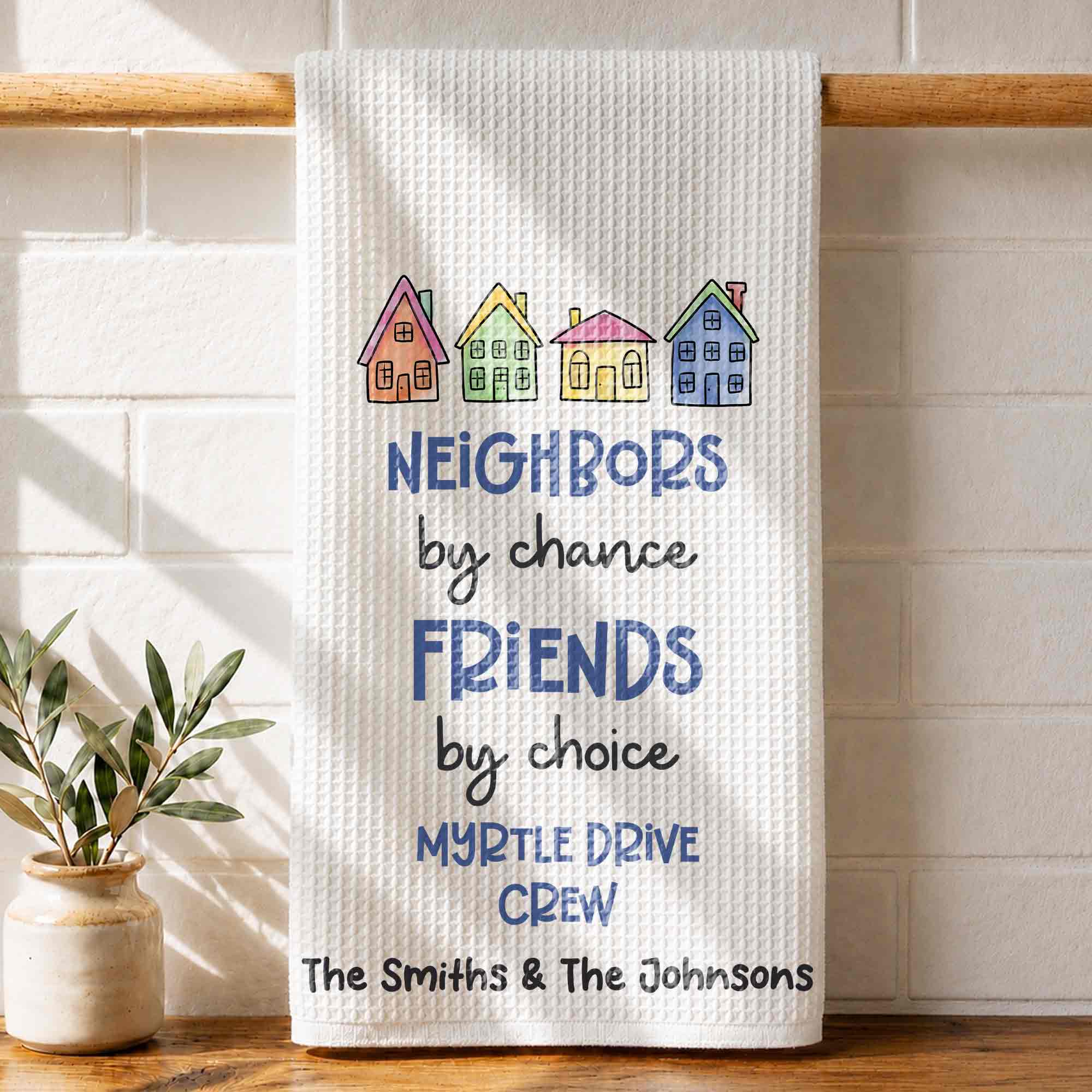 Personalized Kitchen Towel Custom Name Gift for Neighbors