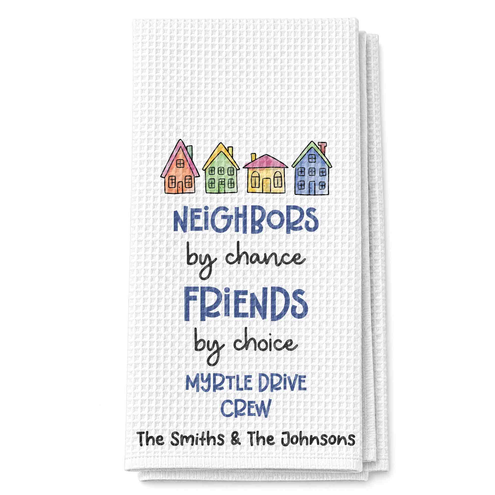 Personalized Kitchen Towel Custom Name Gift for Neighbors