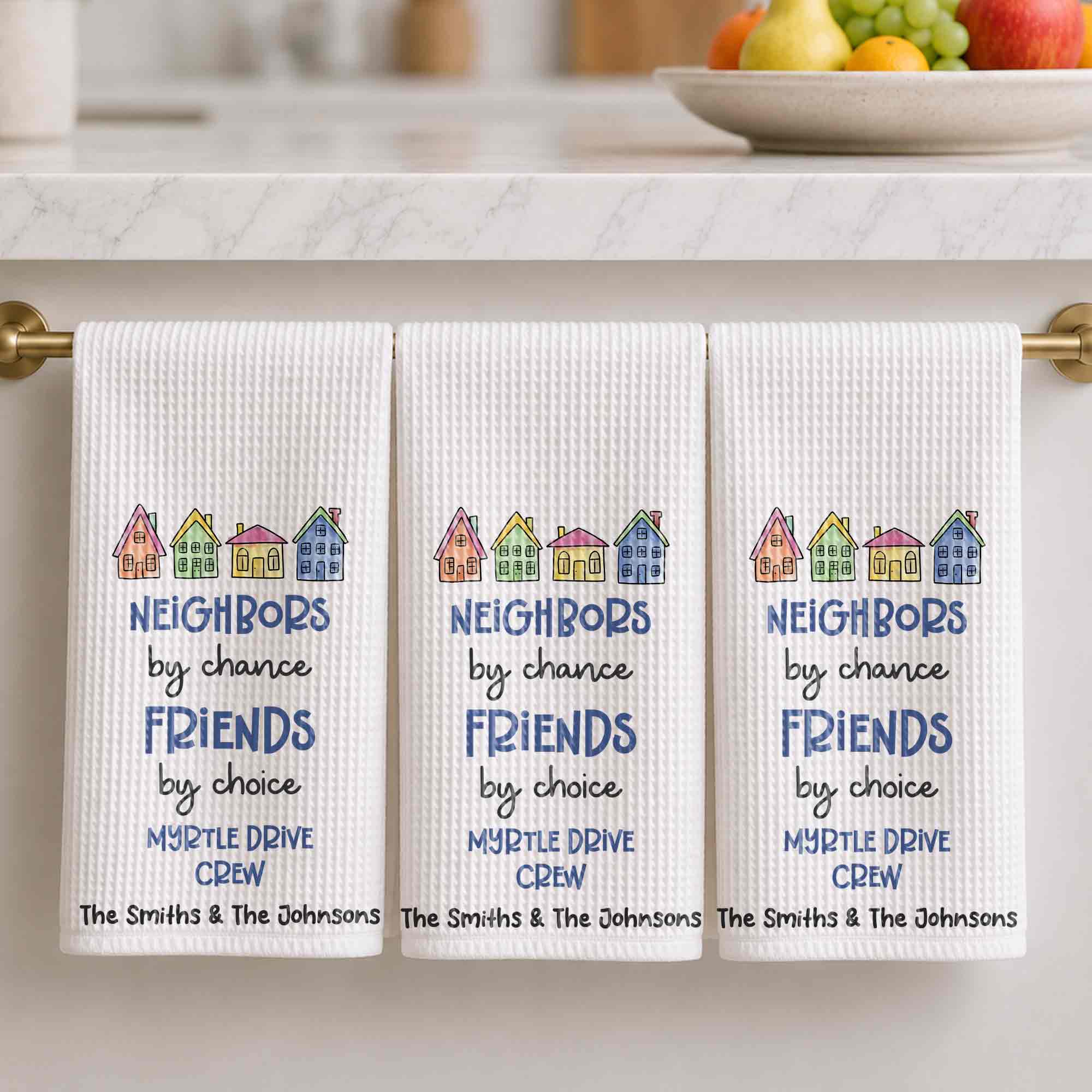 Personalized Kitchen Towel Custom Name Gift for Neighbors