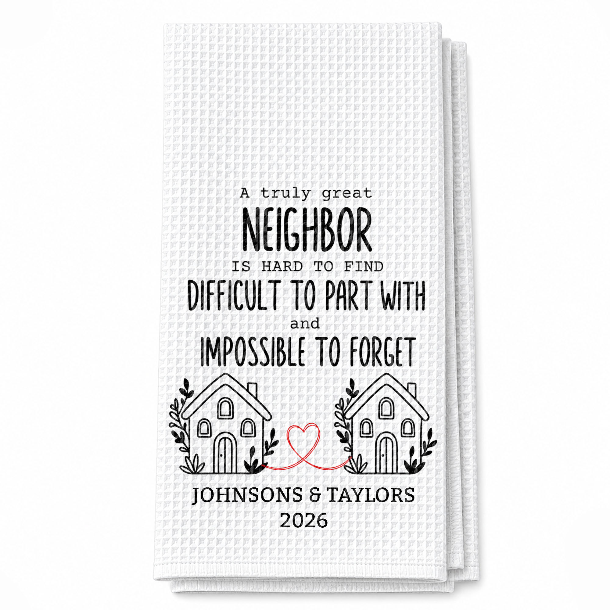 Personalized Kitchen Towel Custom Gift for Neighbors & Friends