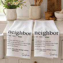 Load image into Gallery viewer, Personalized Kitchen Towel Custom Gift for Neighbors Home Decor
