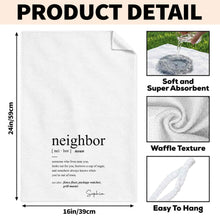 Load image into Gallery viewer, Personalized Kitchen Towel Custom Gift for Neighbors Home Decor
