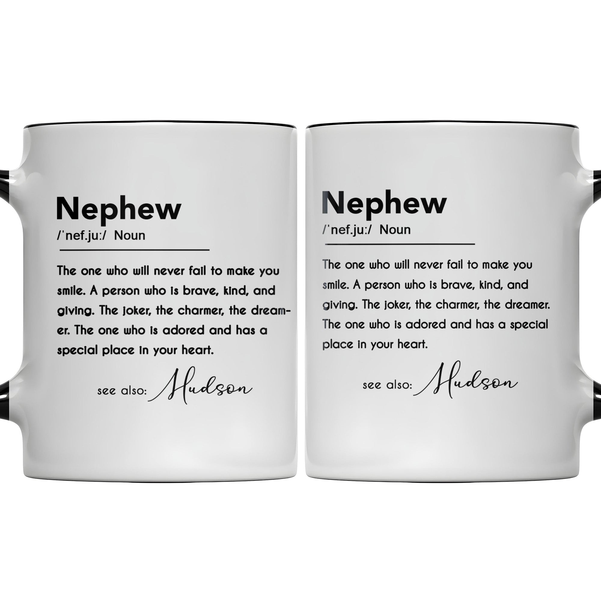 Personalized Custom Accent Mug for Nephew Birthday Gift