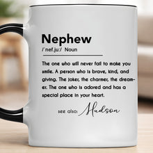 Load image into Gallery viewer, Personalized Custom Accent Mug for Nephew Birthday Gift
