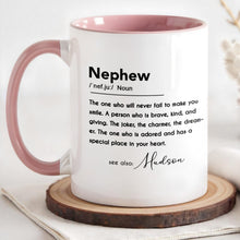 Load image into Gallery viewer, Personalized Custom Accent Mug for Nephew Birthday Gift
