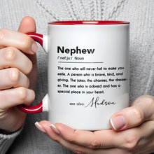 Load image into Gallery viewer, Personalized Custom Accent Mug for Nephew Birthday Gift
