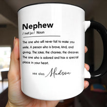 Load image into Gallery viewer, Personalized Custom Accent Mug for Nephew Birthday Gift

