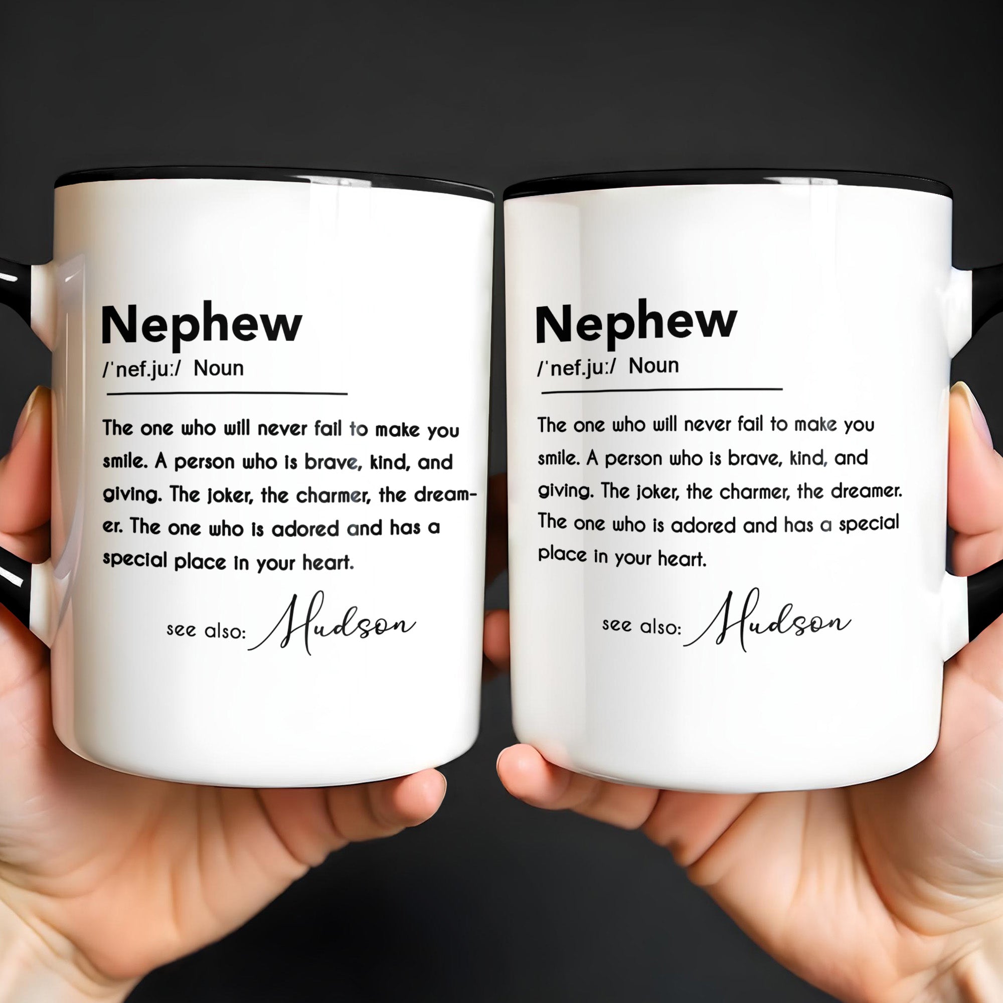 Personalized Custom Accent Mug for Nephew Birthday Gift