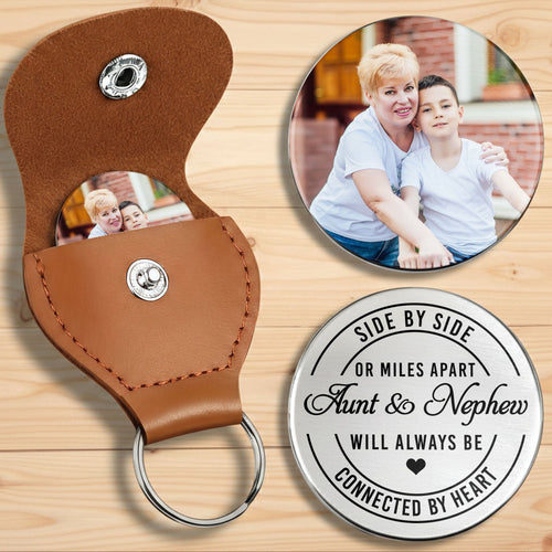 Personalized Pocket Hug Keychain for Aunt & Nephew Gift