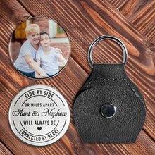Load image into Gallery viewer, Personalized Pocket Hug Keychain for Aunt &amp; Nephew Gift
