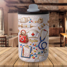 Load image into Gallery viewer, Personalized Nurse Tumbler with Stethoscope Custom 10oz Gift
