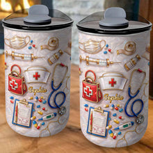 Load image into Gallery viewer, Personalized Nurse Tumbler with Stethoscope Custom 10oz Gift
