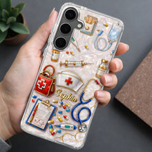 Load image into Gallery viewer, Personalized Clear Phone Case for Nurses Custom Name Gift
