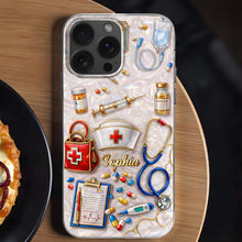 Load image into Gallery viewer, Personalized Clear Phone Case for Nurses Custom Name Gift
