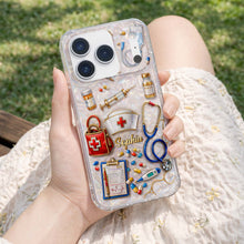 Load image into Gallery viewer, Personalized Clear Phone Case for Nurses Custom Name Gift
