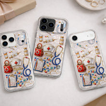 Load image into Gallery viewer, Personalized Clear Phone Case for Nurses Custom Name Gift
