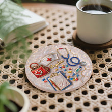 Load image into Gallery viewer, Personalized Ceramic Coaster Custom Name Gift for Nurses
