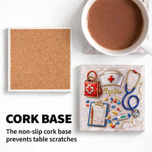 Load image into Gallery viewer, Personalized RN Medical Tools Coaster Custom Name Gift for Nurses
