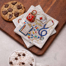 Load image into Gallery viewer, Personalized RN Medical Tools Coaster Custom Name Gift for Nurses
