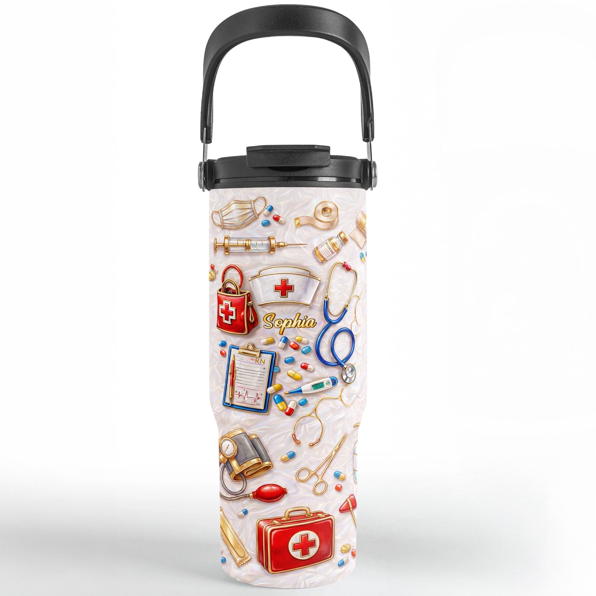 Personalized 30oz Tumbler for Nurses | Custom Name Gift