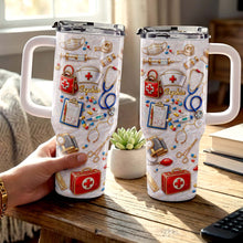 Load image into Gallery viewer, Personalized 40oz Tumbler Custom Name Healthcare Gift for Nurses
