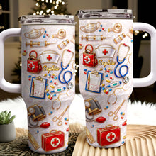 Load image into Gallery viewer, Personalized 40oz Tumbler Custom Name Healthcare Gift for Nurses

