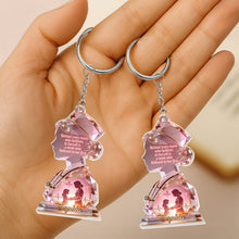 Load image into Gallery viewer, Personalized Acrylic Keychain with Nurse Silhouette Gift for Mom
