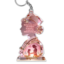 Load image into Gallery viewer, Personalized Acrylic Keychain with Nurse Silhouette Gift for Mom
